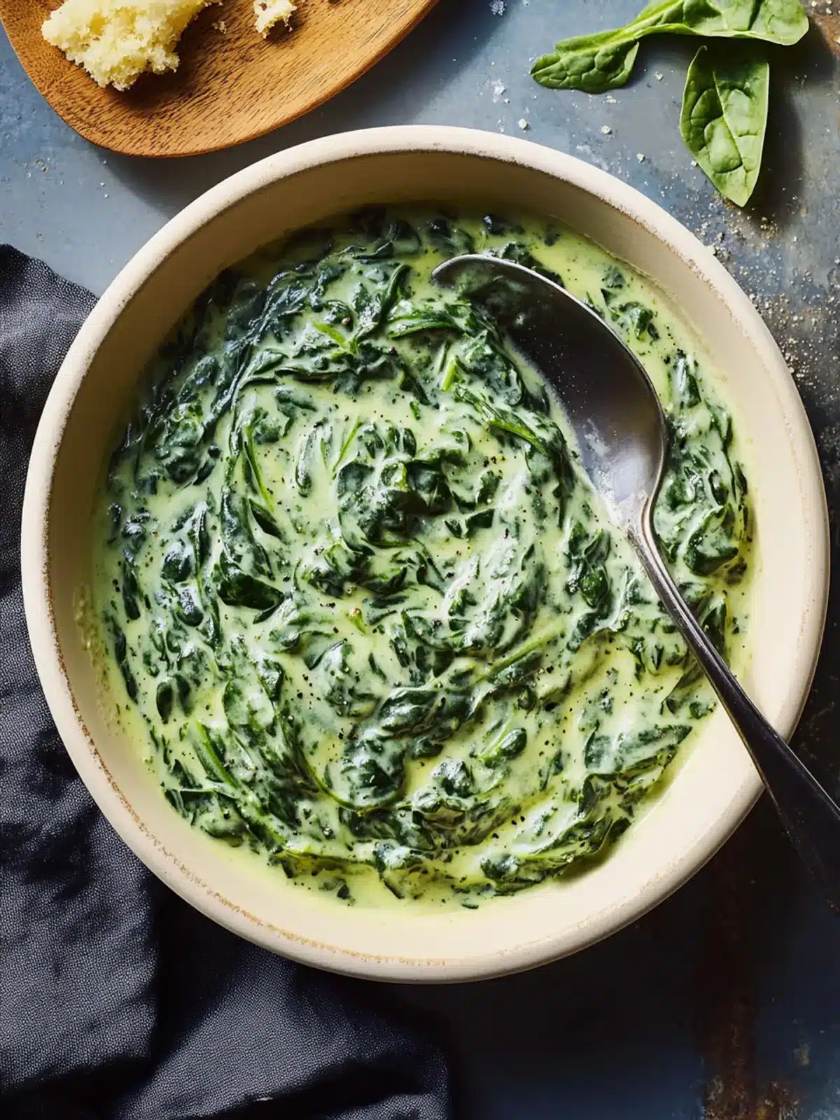 Decadent Creamed Spinach with Fresh Ingredients for Flavor 4 Creamed Spinach