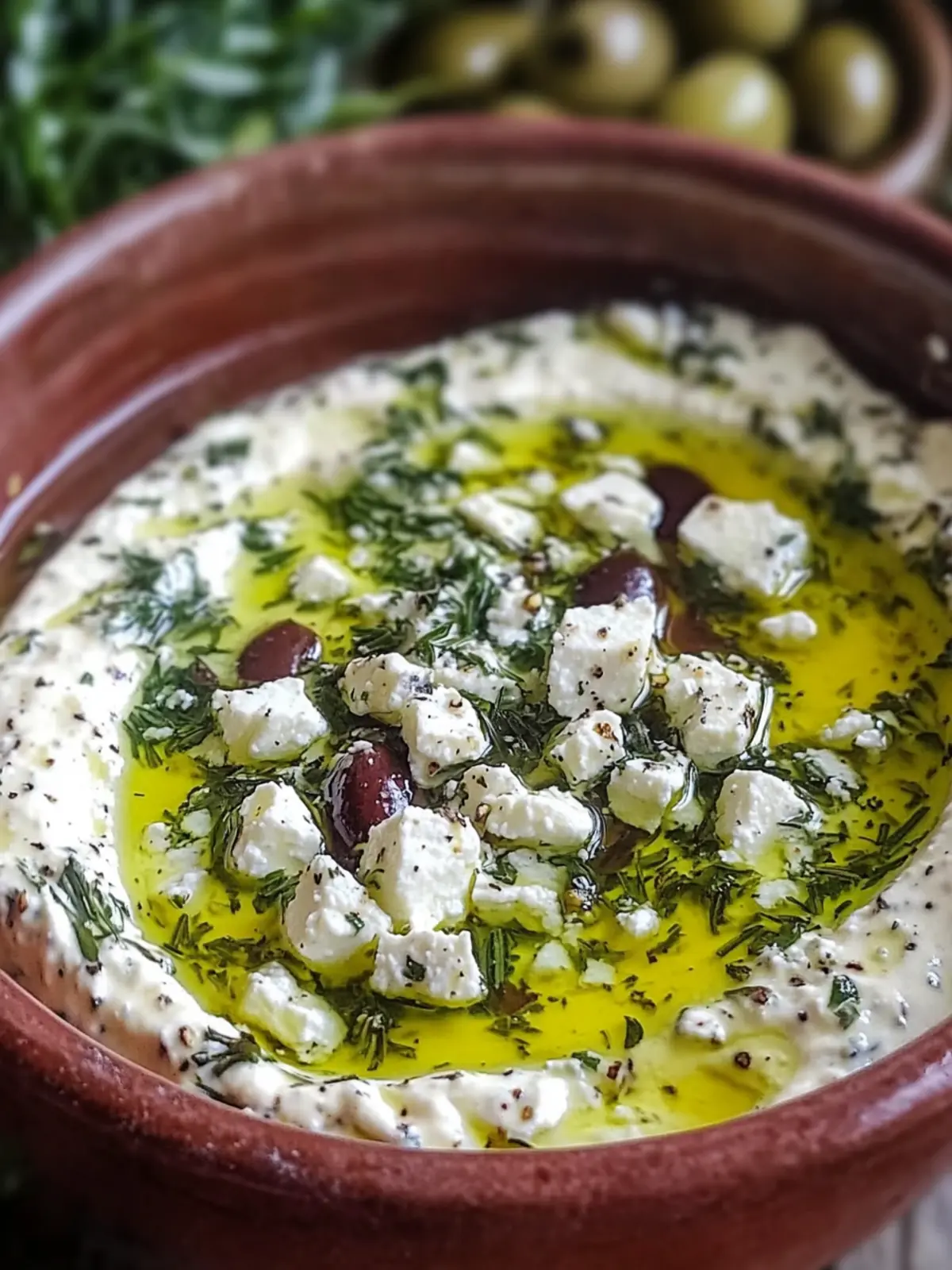 Creamy Herb and Feta Olive Oil Dip Recipe for Mediterranean Bliss 2 Creamy Herb and Feta Olive Oil Dip Recipe