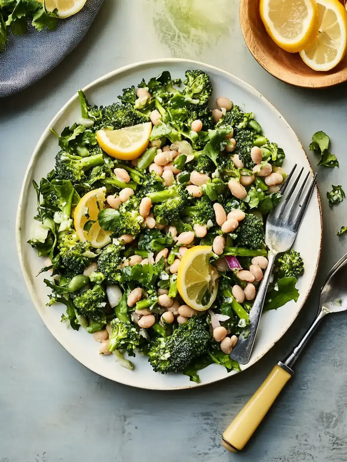 Lively Lemony White Bean Salad with Broccoli Boosts Flavor 2 Lemony White Bean Salad with Broccoli