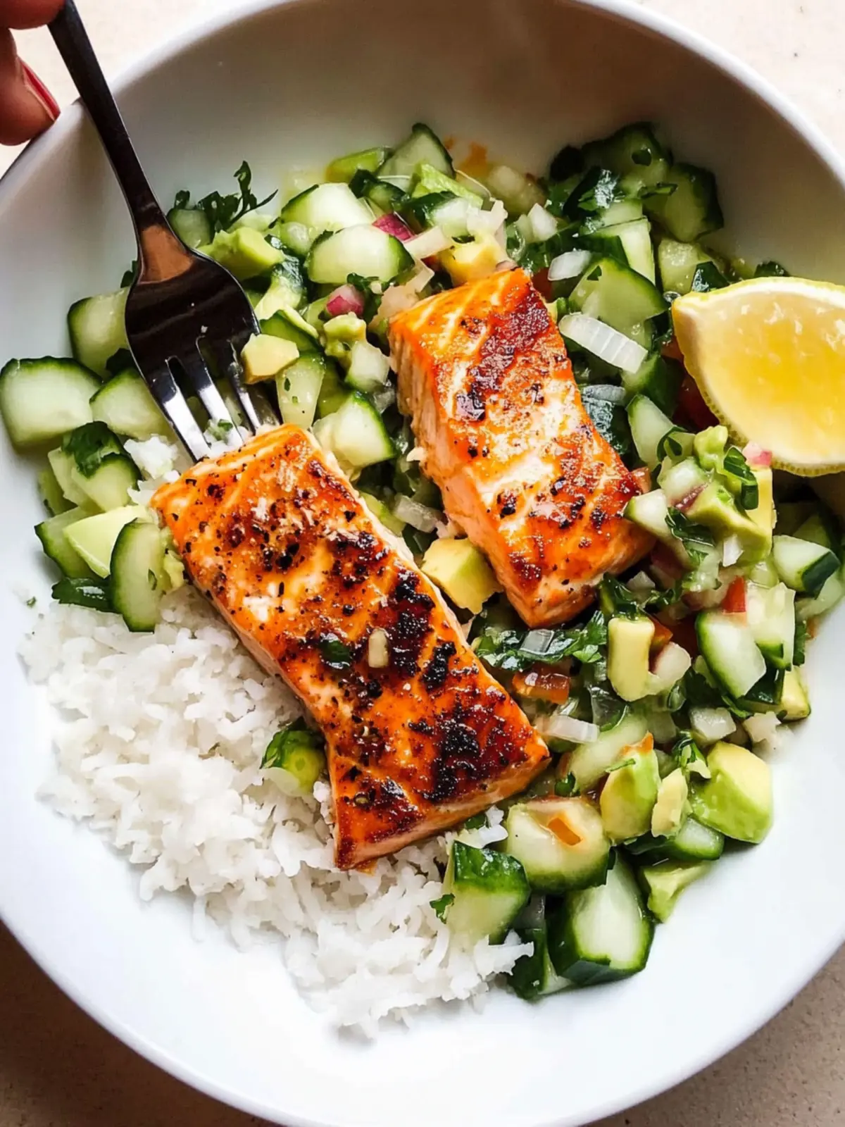 Bang Bang Salmon with Avocado Cucumber Salsa: A Tasty Weeknight Win 3 Bang Bang Salmon with Avocado Cucumber Salsa
