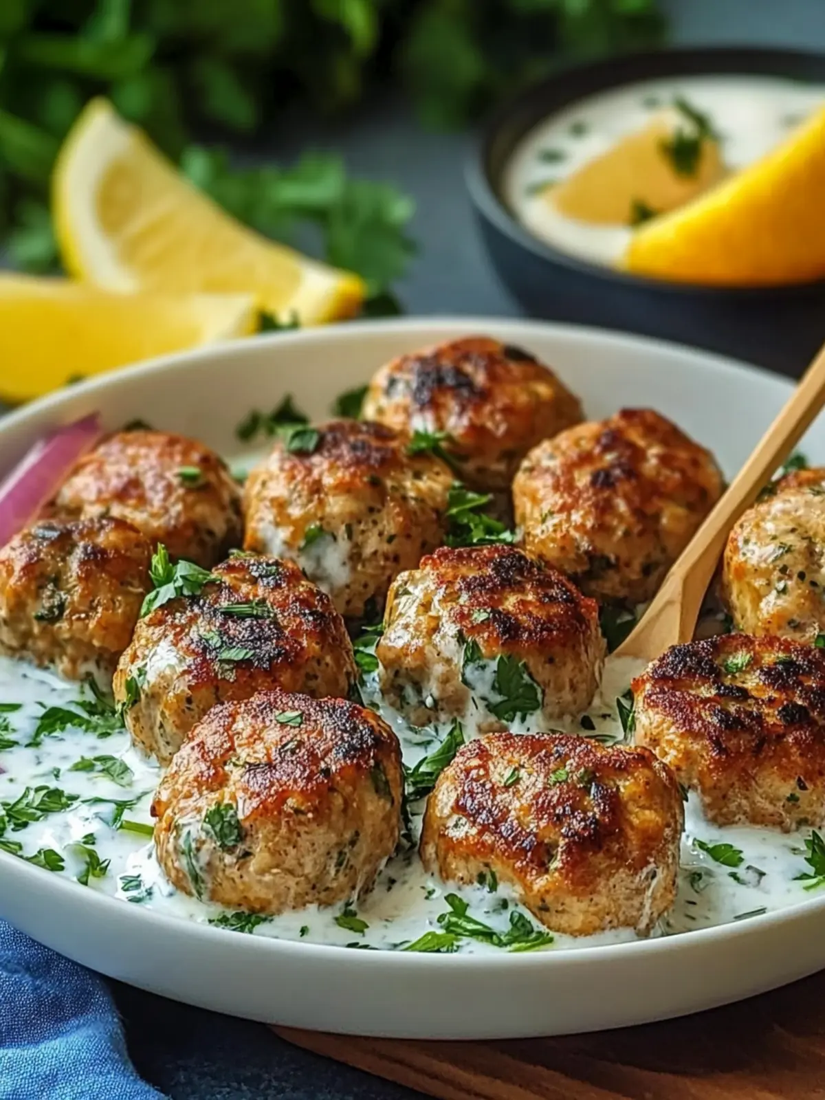 Delicious Chicken Kofta with Garlic Yogurt Sauce in 30 Minutes 3 Chicken Kofta Garlic Yogurt Sauce