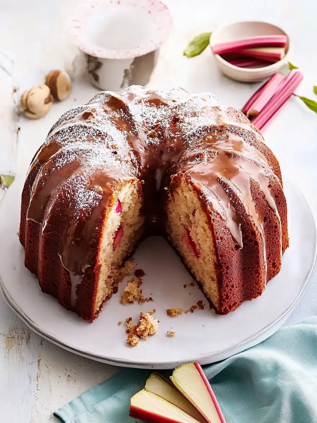 Banana-Rhubarb Bundt Cake: A Sweet Tangy Delight 4 Banana-rhubarb bundt cake