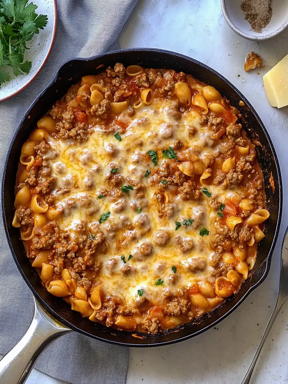 My Cheesy 3-Step Hamburger Skillet Is Super Nostalgic Goodness 2 My Cheesy 3-Step Hamburger Skillet Is Super Nostalgic