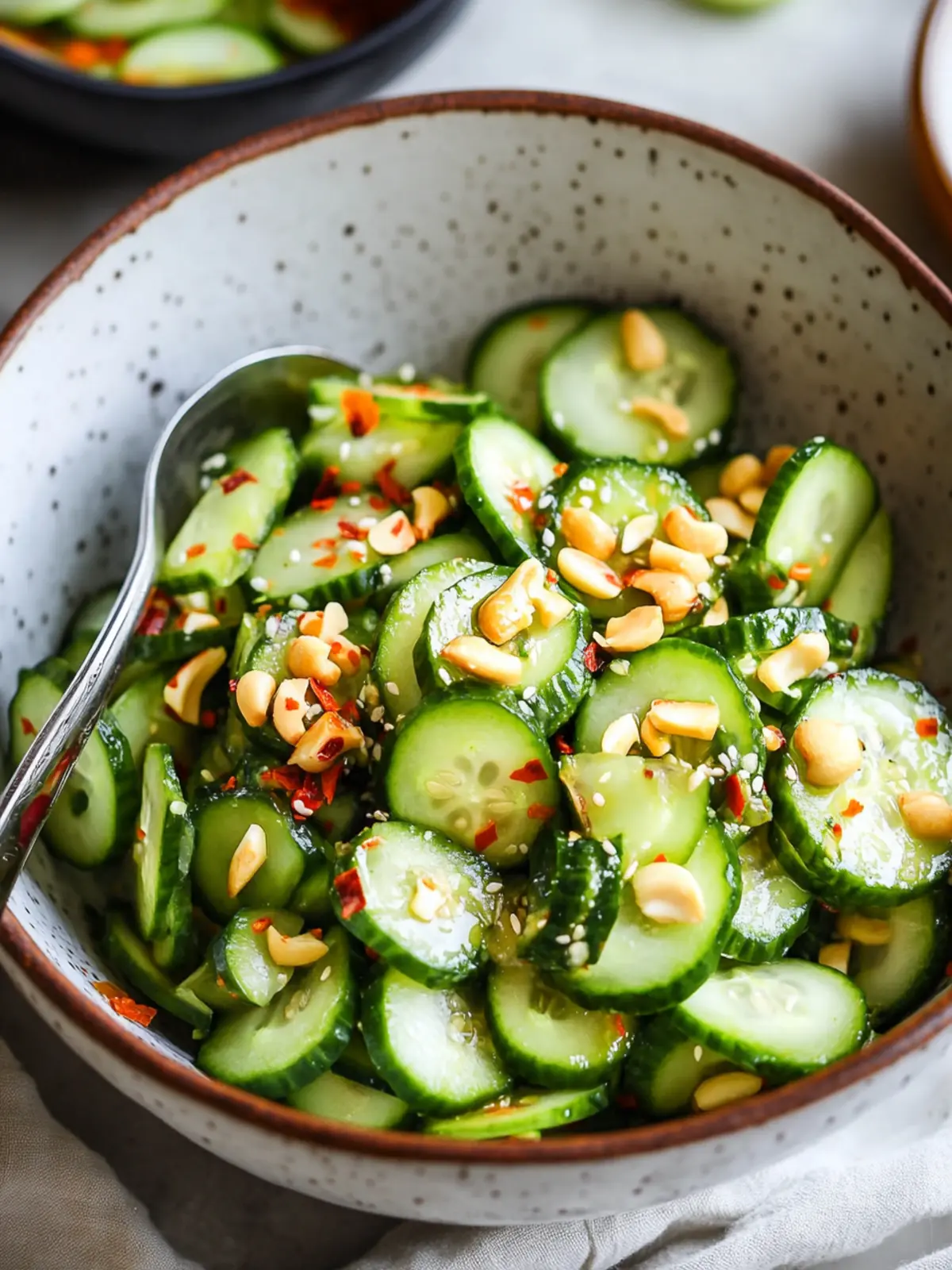 Crispy Asian Cucumber Salad with Sweet Peanuts Sensation 3 Asian Cucumber Salad
