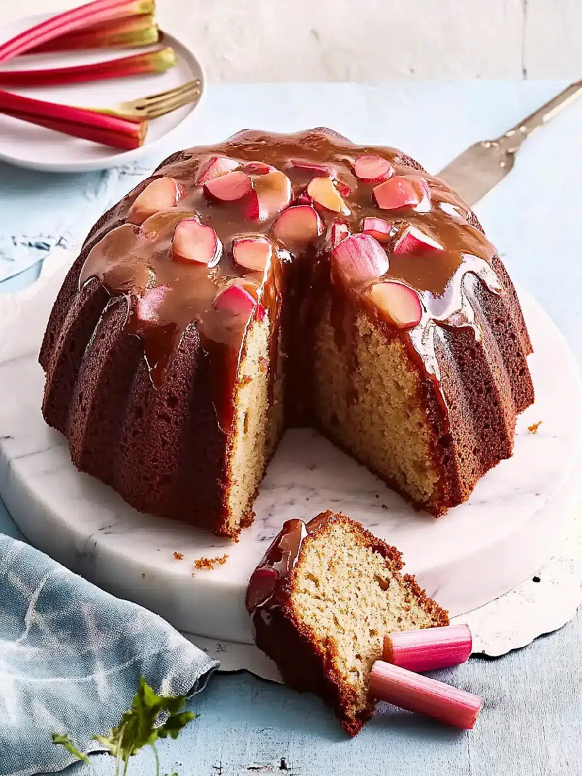 Banana-Rhubarb Bundt Cake: A Sweet Tangy Delight 3 Banana-rhubarb bundt cake