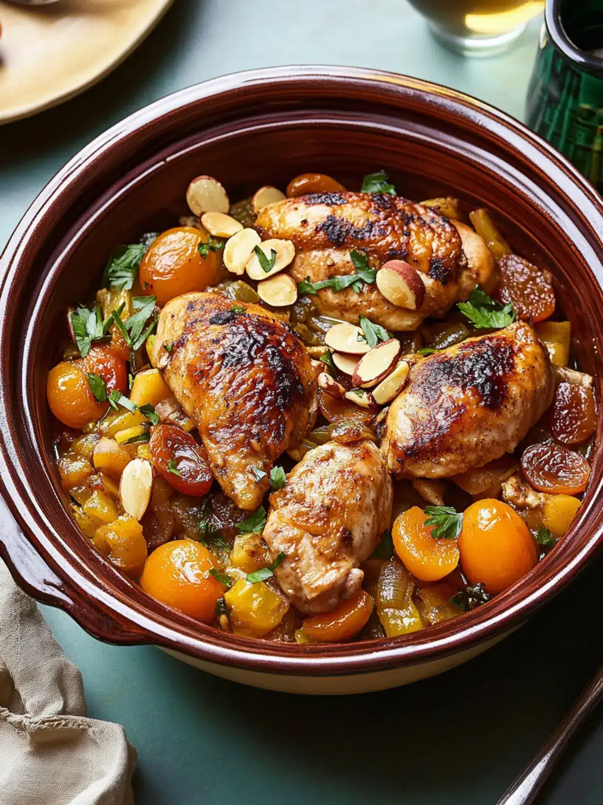 Chicken Tagine With Apricots and Almonds - Perfect for Valentine s Day 3 Chicken Tagine With Apricots and Almonds- Best Valentine s Day dinner menu