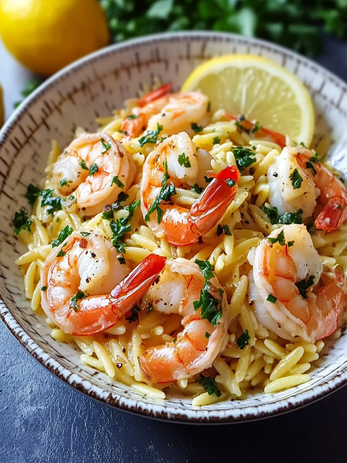 Shrimp Orzo In Lemon Garlic Sauce for a Quick Dinner Delight 2 Shrimp Orzo In Lemon Garlic Sauce