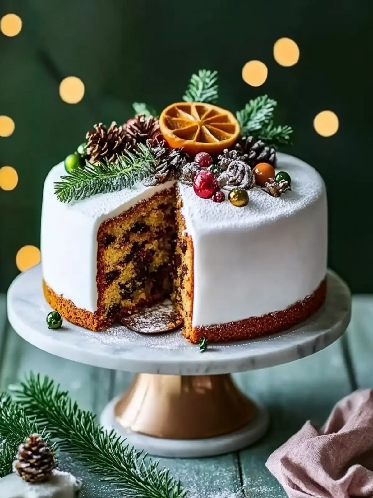 Ultimate Vegan Christmas Cake with Soaked Fruits Delight 3 Vegan Christmas cake