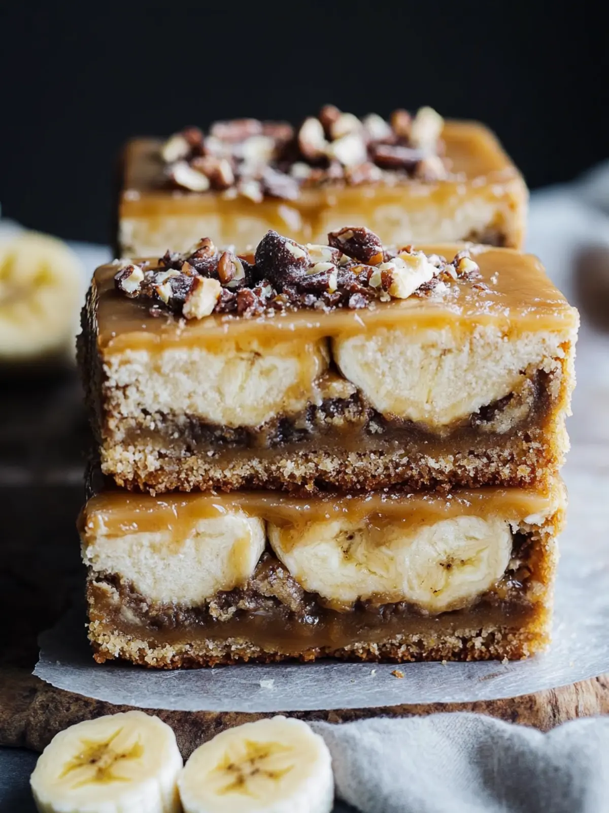 Indulge in a Heavenly Banana Caramel Slice Delight 3 Banana caramel slice