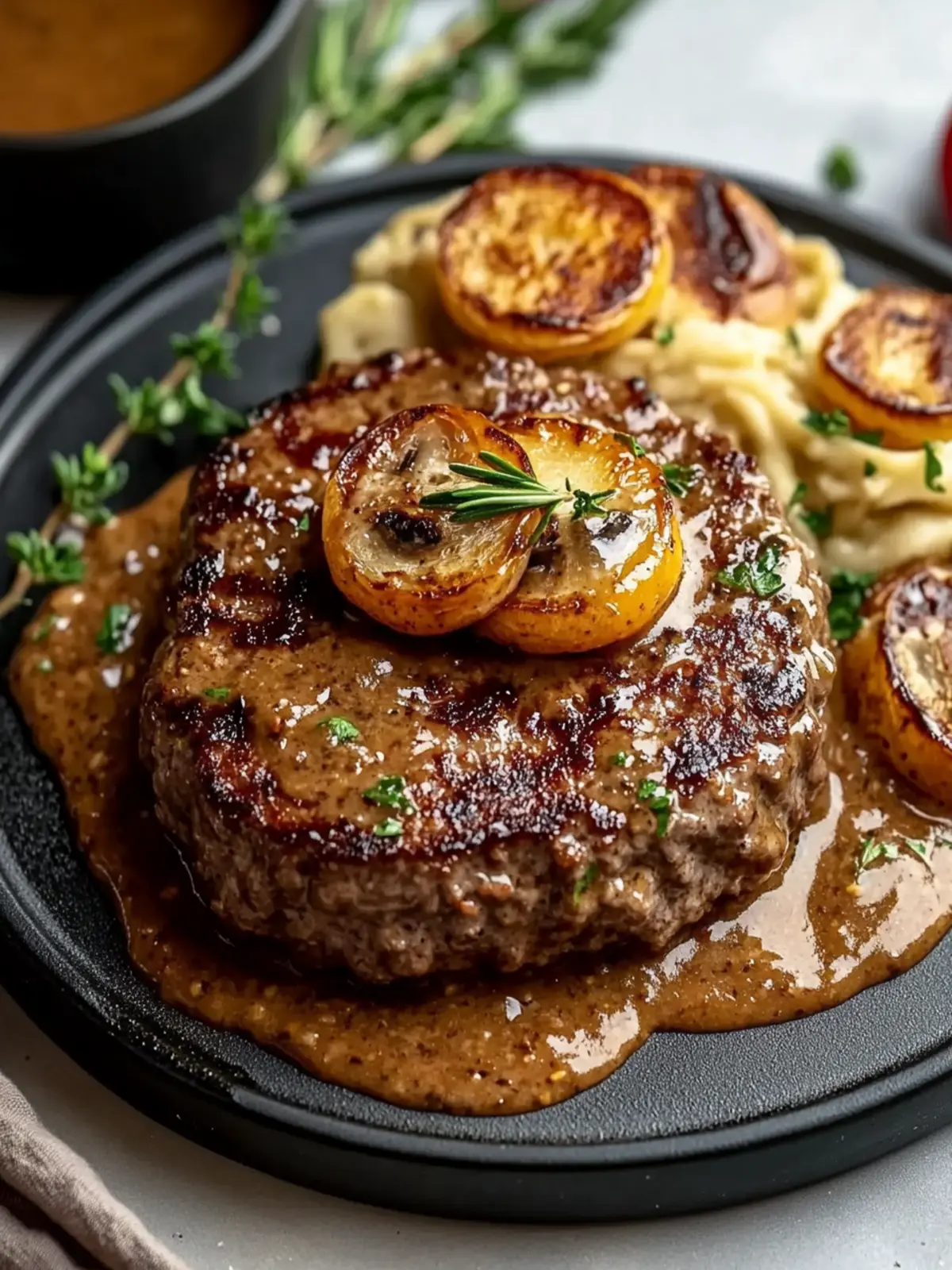 Delicious Hamburger Steak Recipe with Savory Mushroom Gravy 3 Hamburger Steak Recipe
