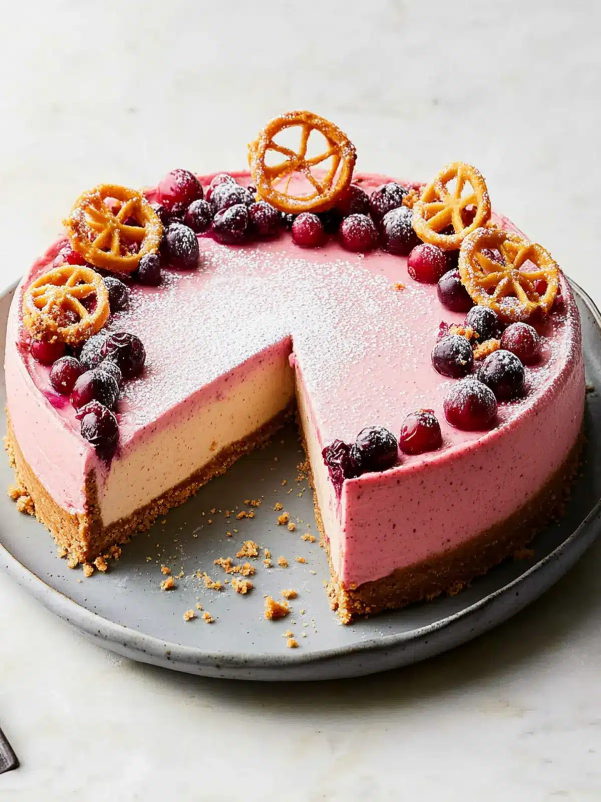 Decadent Cranberry-Cookie Butter Cheesecake You Must Try! 2 Cranberry-Cookie Butter Cheesecake