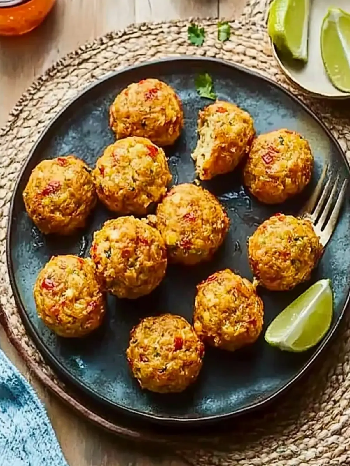 Crispy Mauritian Chilli Cakes (Gato Pima) with Tangy Chutney 4 Mauritian chilli cakes (gato pima) with tomato chilli chutney