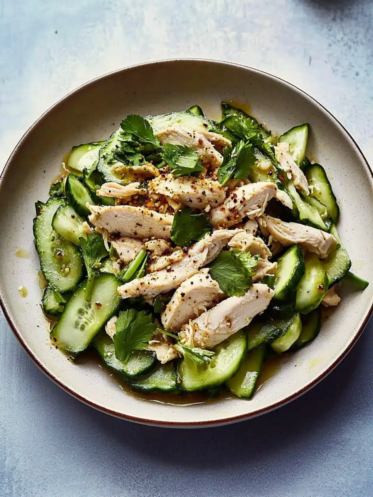 Smashed Cucumber and Chicken Salad: Refreshingly Simple and Tasty 3 Smashed Cucumber and Chicken Salad