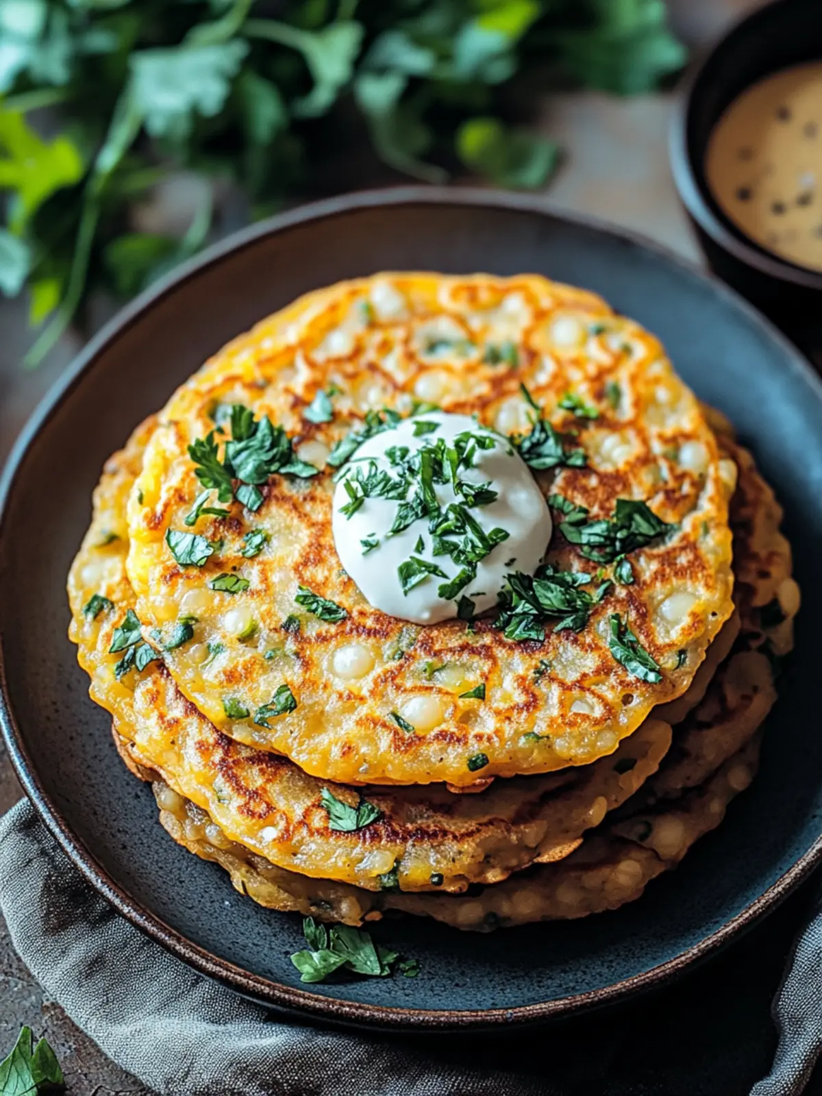 Savory Red Lentil Pancakes: Wholesome & Flavor-Packed Delight 2 Savory Red Lentil Pancakes
