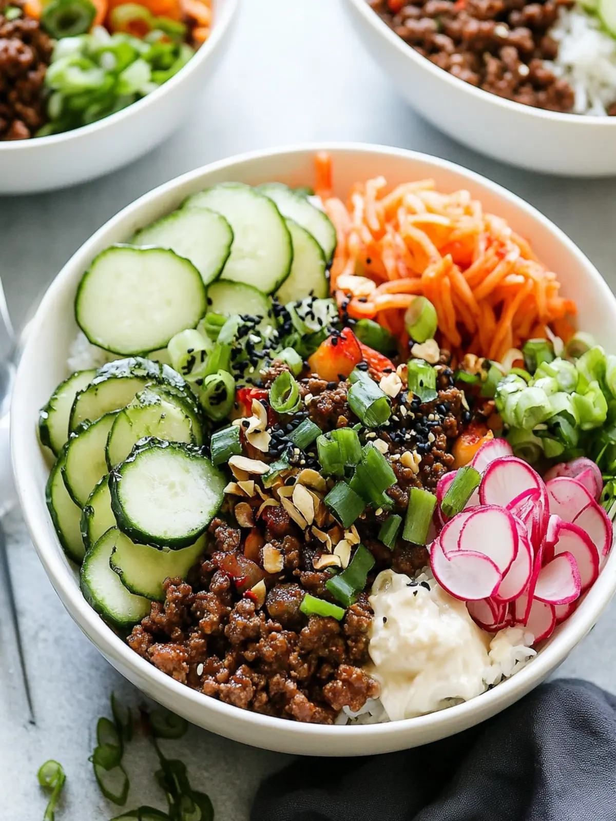 Savory Korean-Inspired Ground Beef Bowls in 25 Minutes 4 Korean-Inspired Ground Beef Bowls