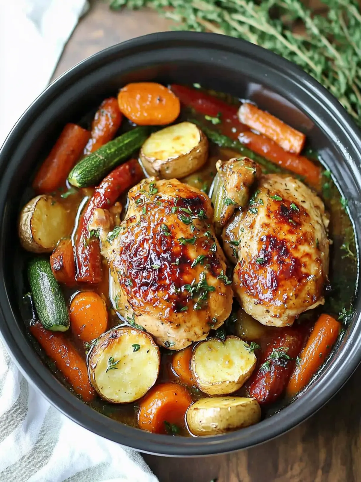 Mouthwatering Slow Cooker Honey Garlic Chicken and Veggies 4 Slow Cooker Honey Garlic Chicken and Veggies