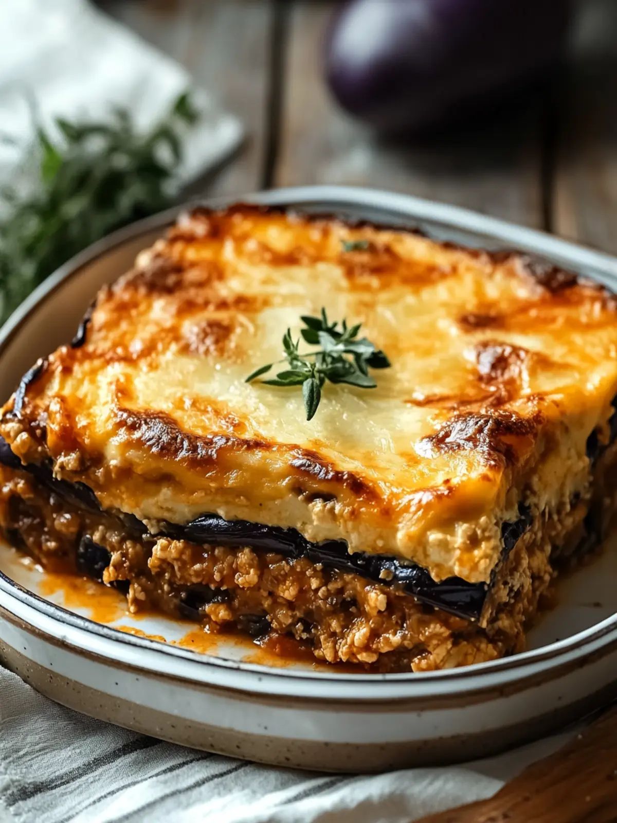 Classic Greek Eggplant Moussaka: Comforting Family Favorite 3 Classic Greek Eggplant Moussaka