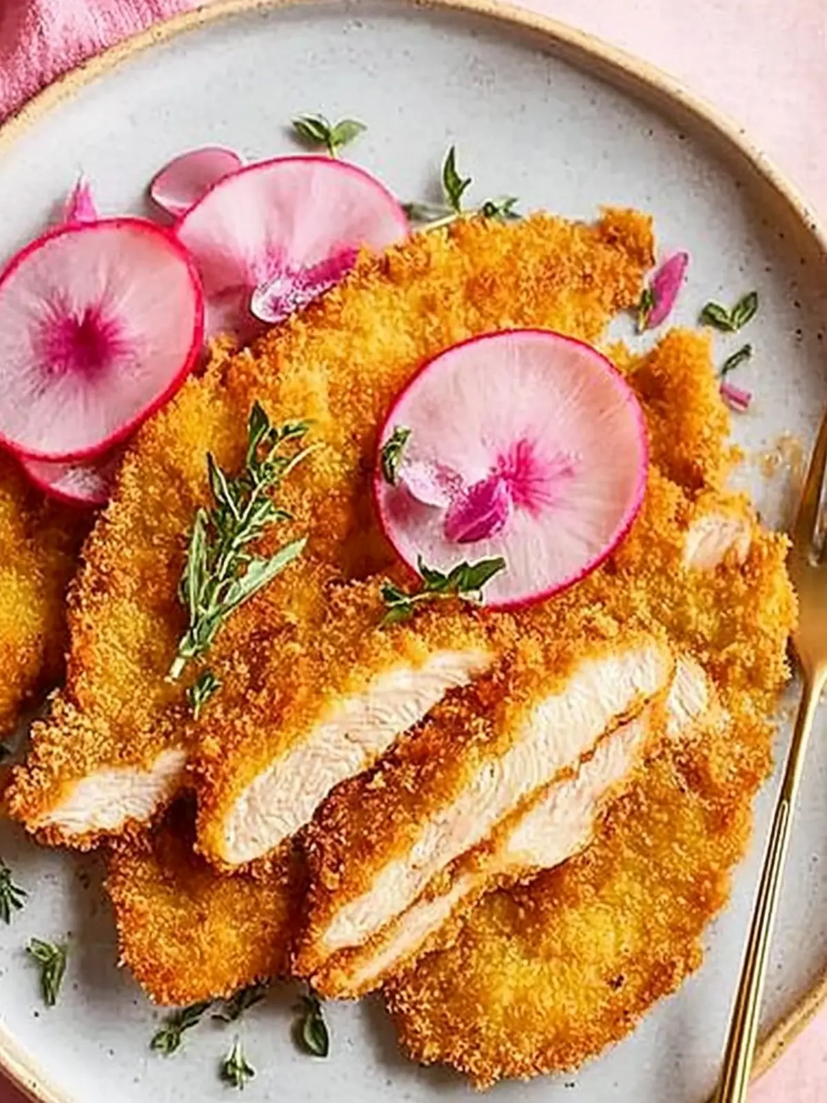 Crispy Chicken Schnitzel with Zesty Pickled Radishes Recipe 4 Chicken schnitzel