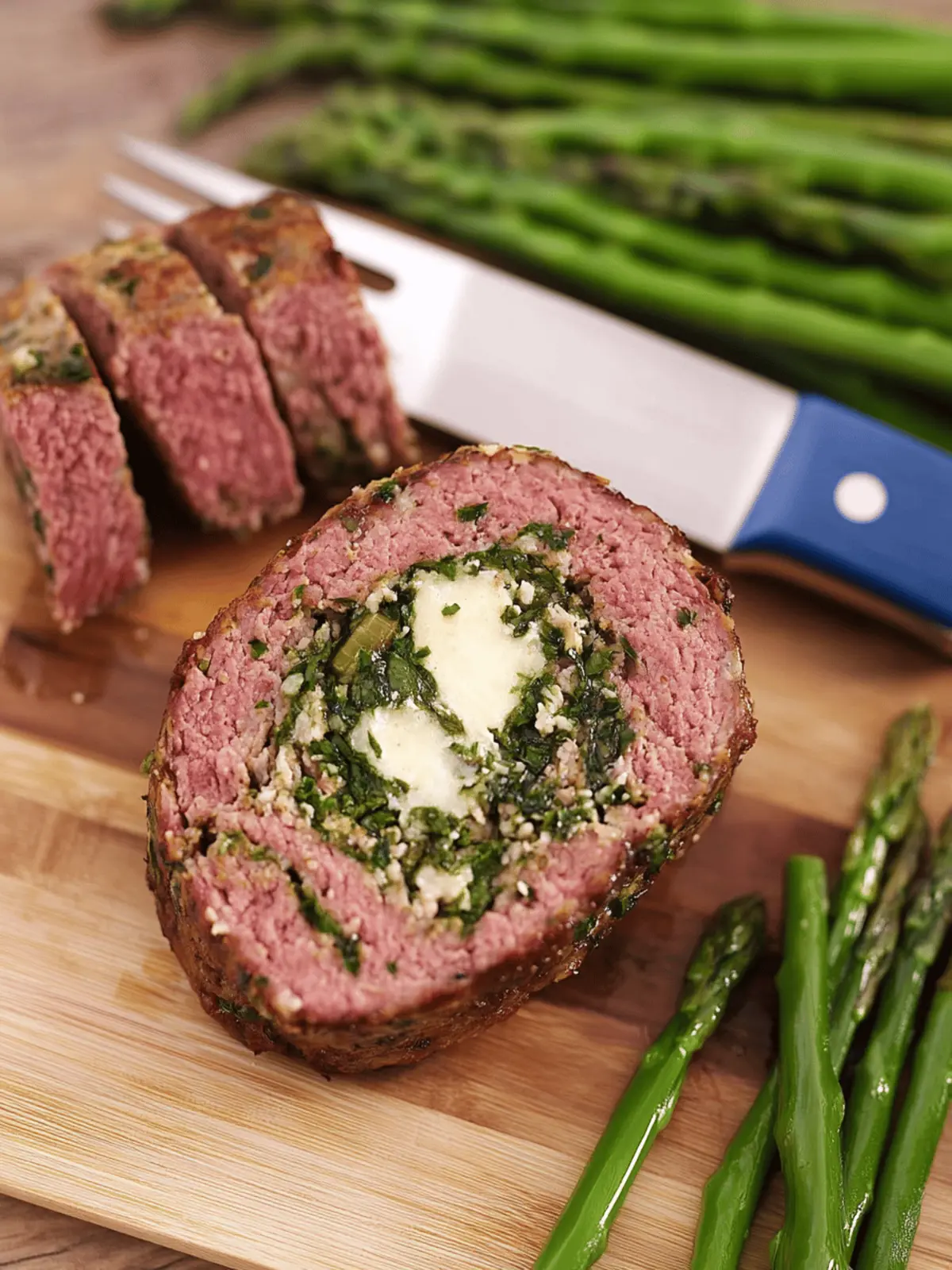 Delicious Rolled Spring Meatloaf with Spinach and Feta Magic 2 Rolled Spring Meatloaf