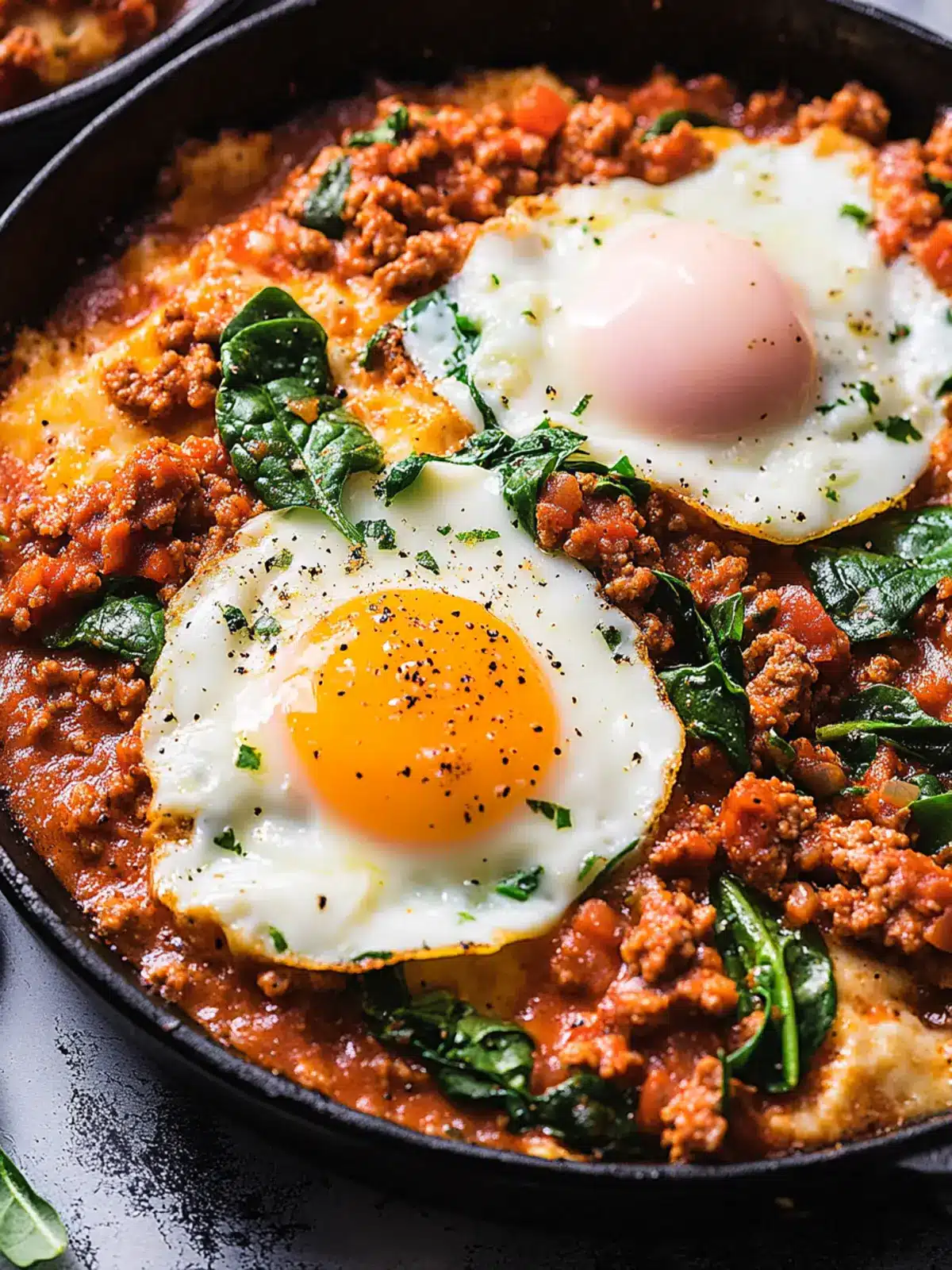 Savory Sloppy Joe Shirred Eggs With Spinach for Cozy Mornings 4 Sloppy Joe Shirred Eggs With Spinach