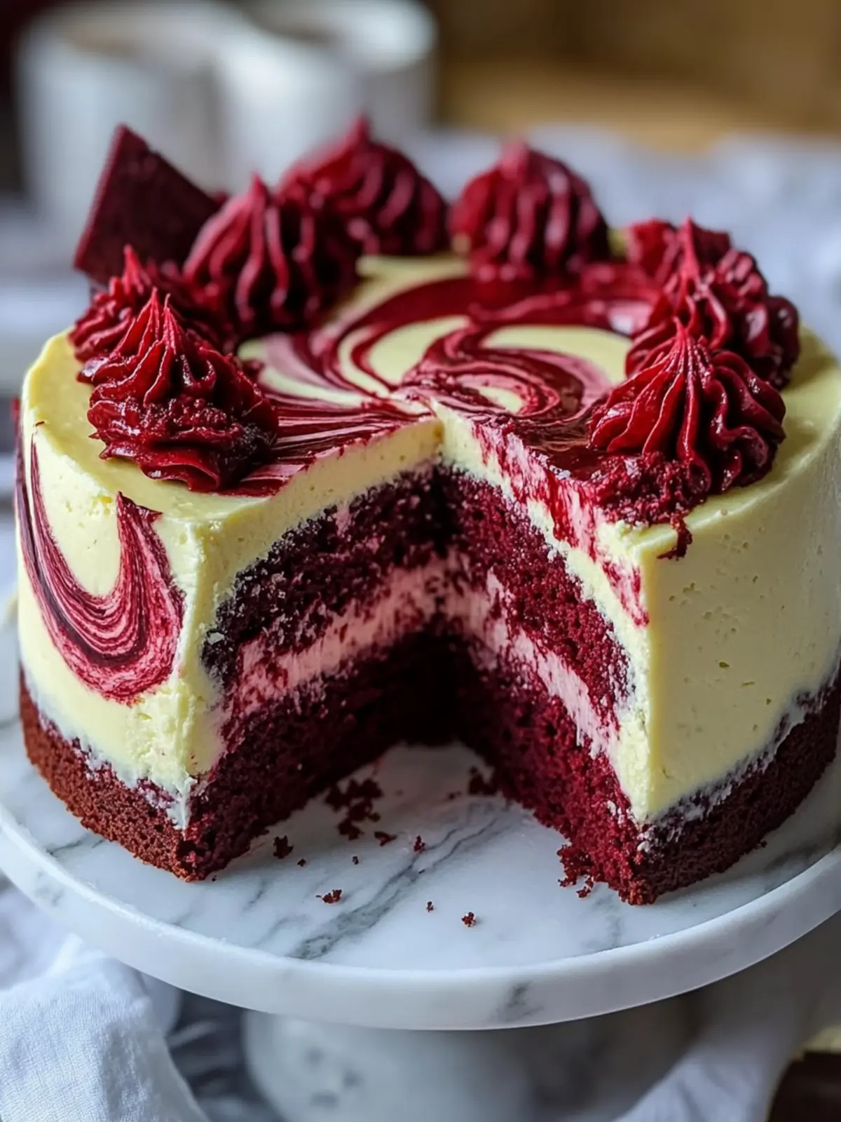 Decadent Red Velvet Cheesecake Swirl Cake for Every Celebration 2 Red Velvet Cheesecake Swirl Cake
