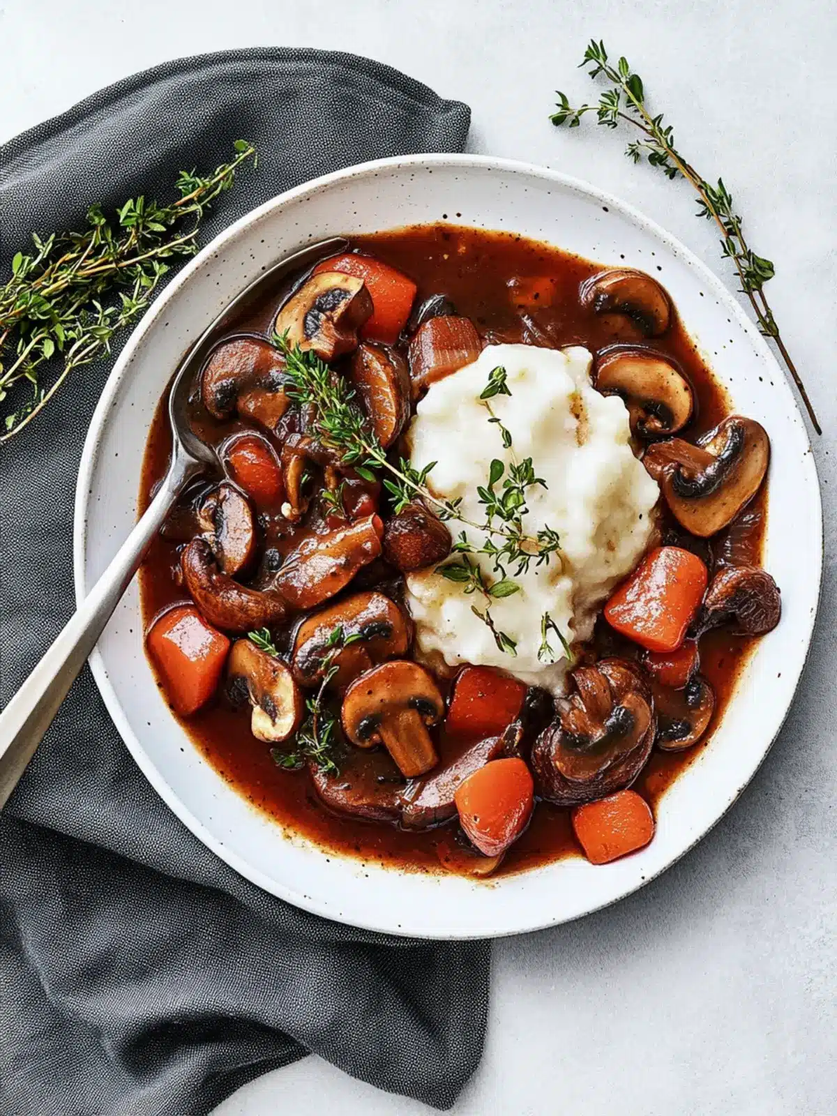 Savory Vegan Mushroom Bourguignon That'll Warm Your Soul 3 Vegan mushroom bourguignon