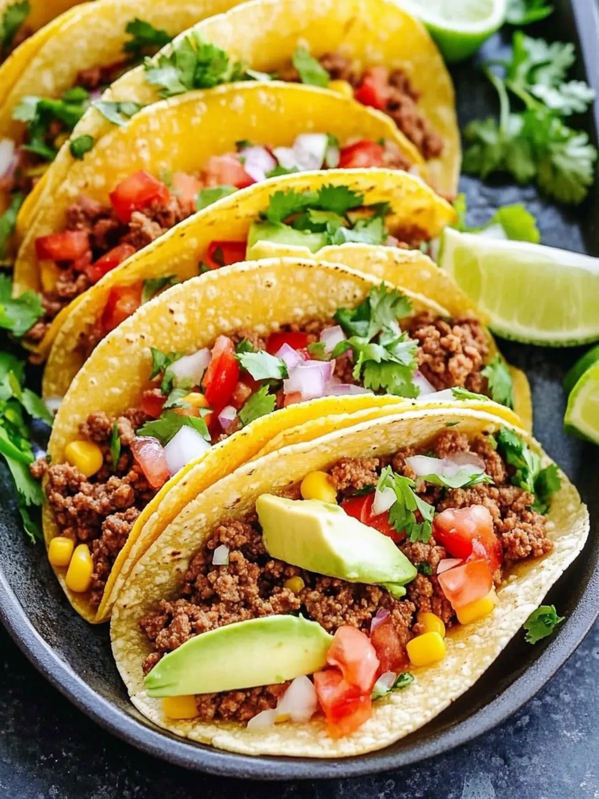 Savory Ground Beef Tacos with a Twist of Fresh Mango 3 Ground Beef Tacos