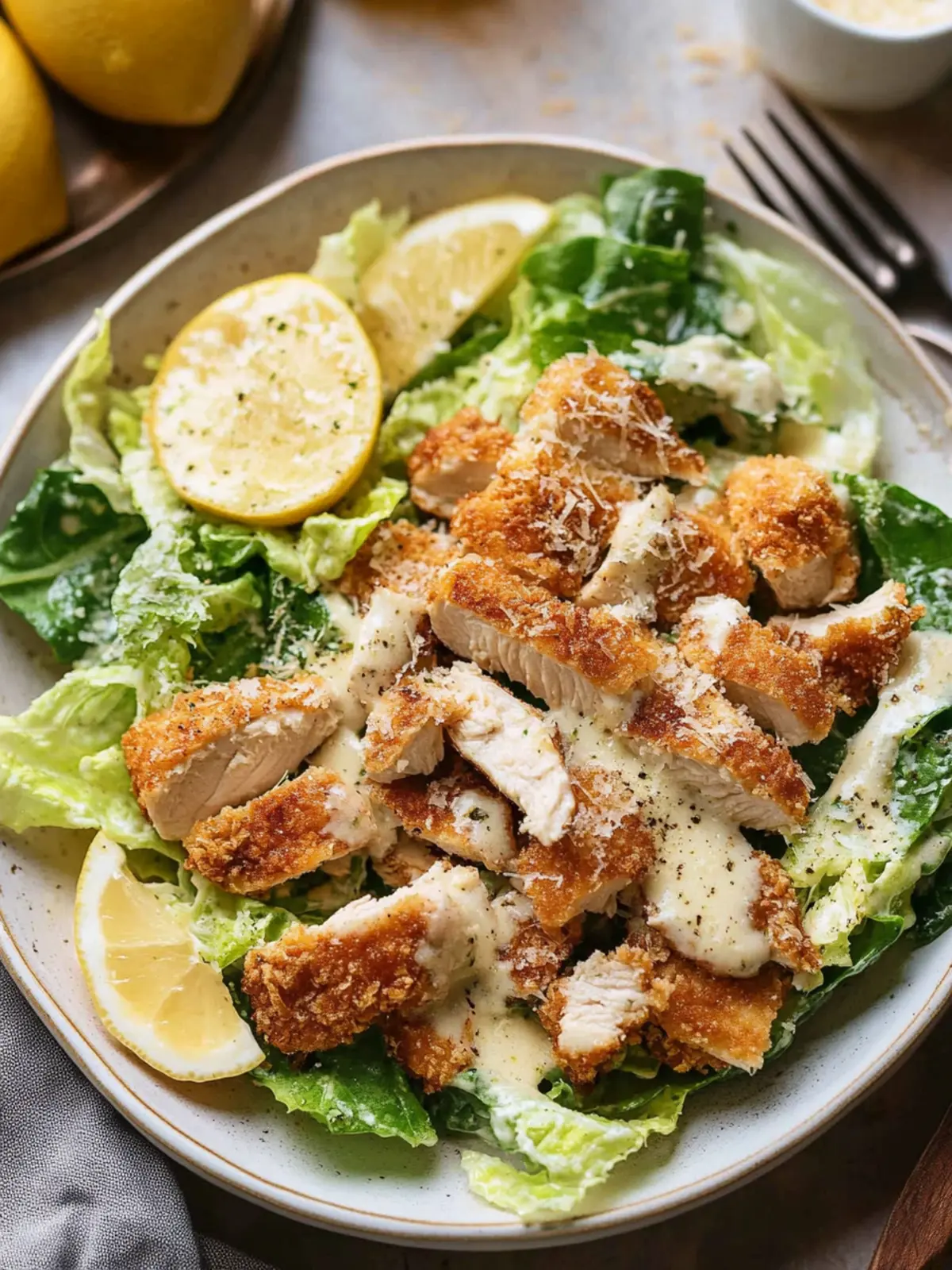 Crispy Chicken Caesar Salad: Your New Favorite Comfort Meal 2 Crispy Chicken Caesar Salad