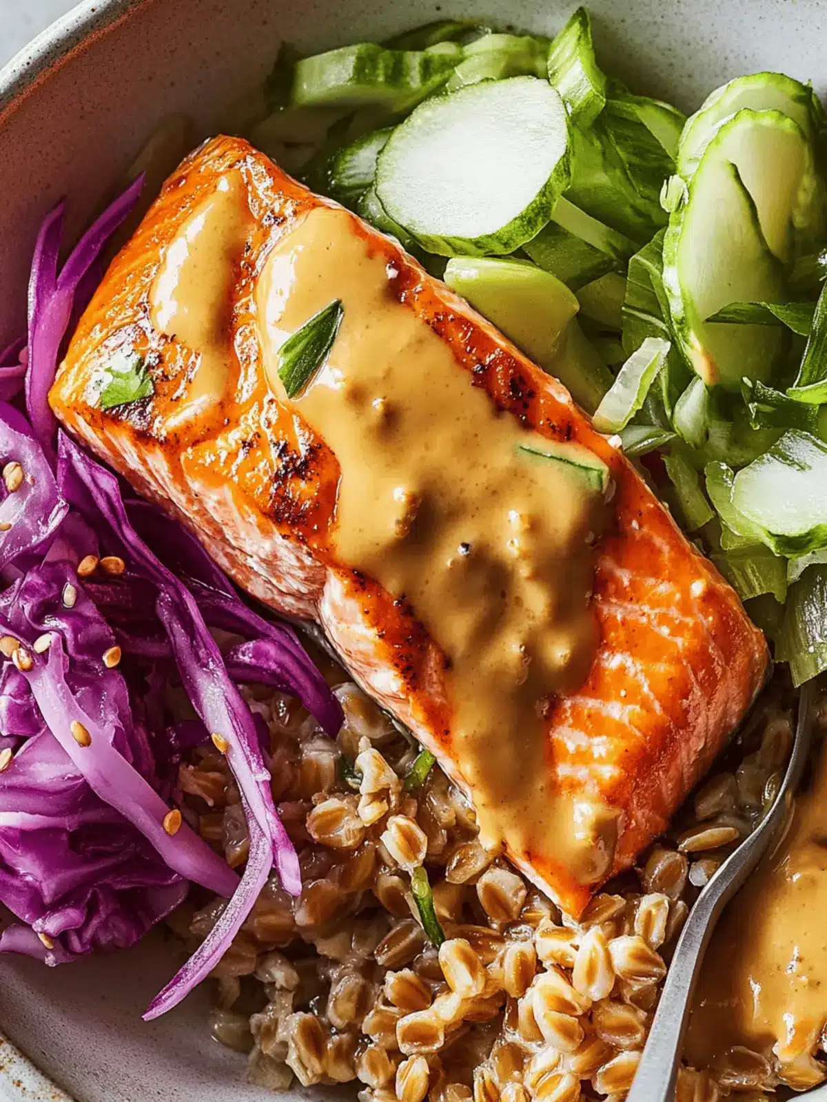 Miso Salmon & Farro Bowl: A Quick, Flavor-Packed Delight 2 Miso Salmon & Farro Bowl