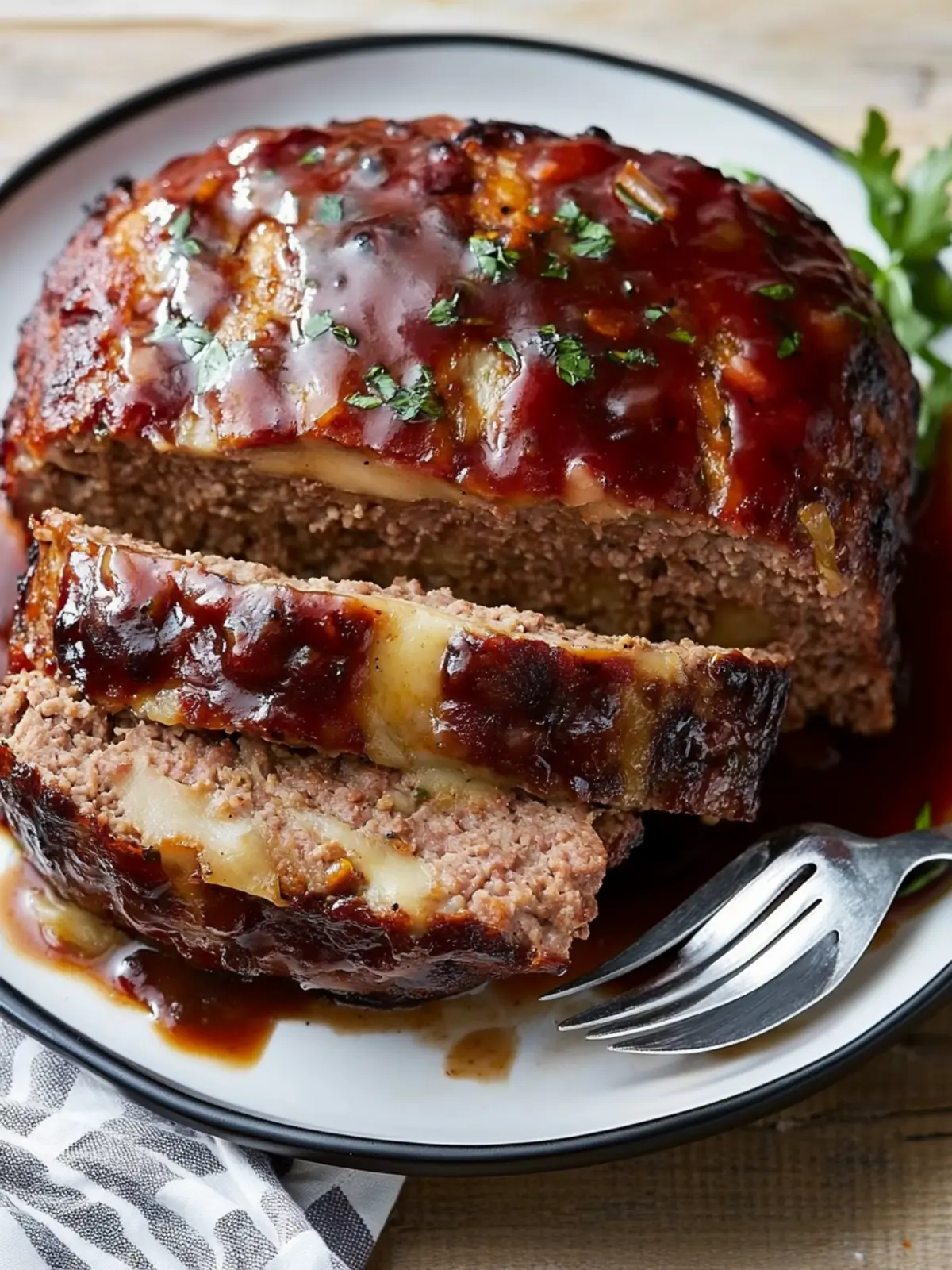 Mushroom and Provolone Meatloaf: Comfort Food Redefined 4 Mushroom and Provolone Meatloaf