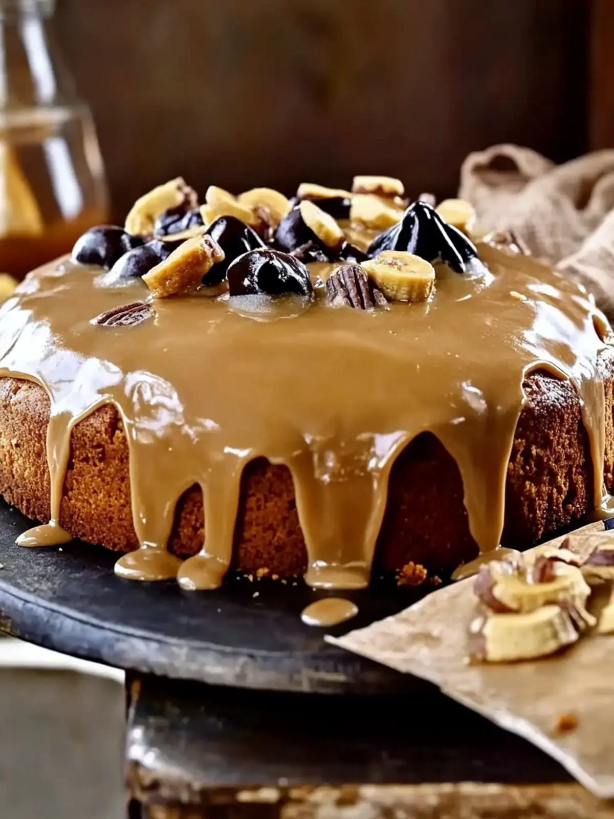 Cinnamon-Flavored Cookie Banana Bread with Peanut Butter Glaze Treat 3 Cinnamon-flavored cookie banana bread with peanut butter glaze