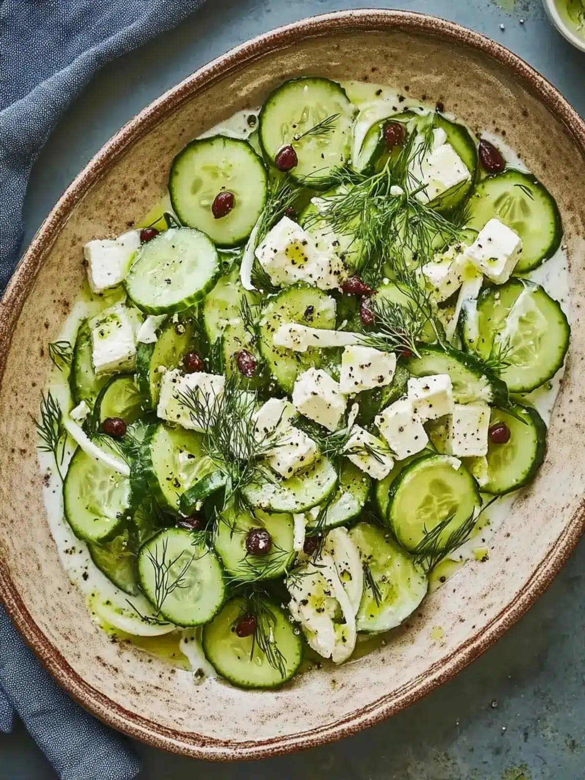 Ultimate Feta and Cucumber Salad with Dill Dressing Bliss 4 Feta and cucumber salad with dill dressing