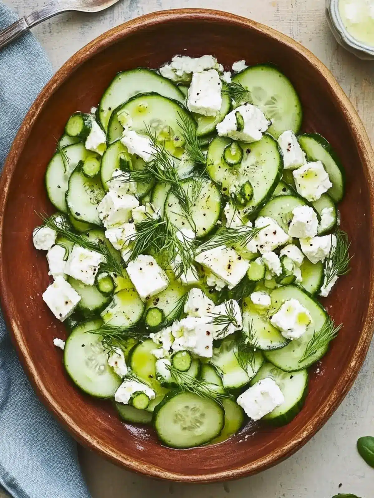 Ultimate Feta and Cucumber Salad with Dill Dressing Bliss 2 Feta and cucumber salad with dill dressing