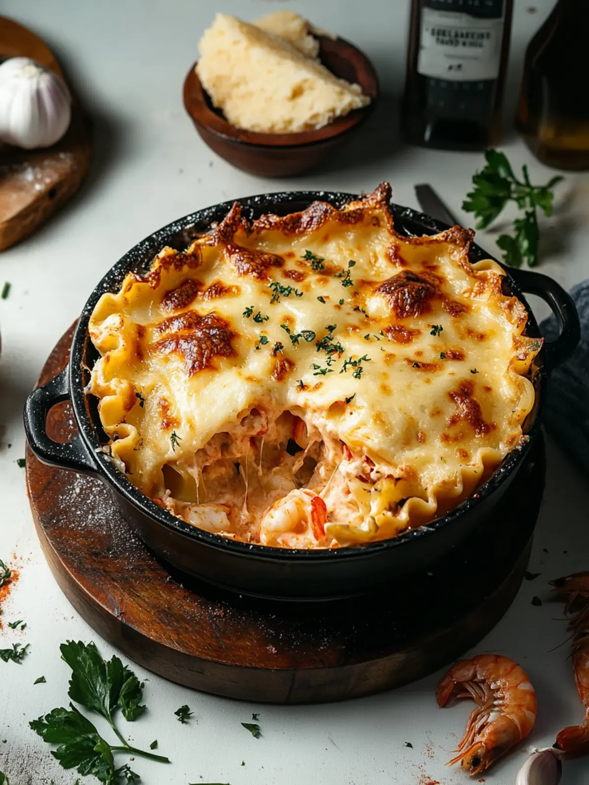 Delicious Seafood Lasagna with Lobster and Shrimp Delight 3 Seafood Lasagna with Lobster and Shrimp