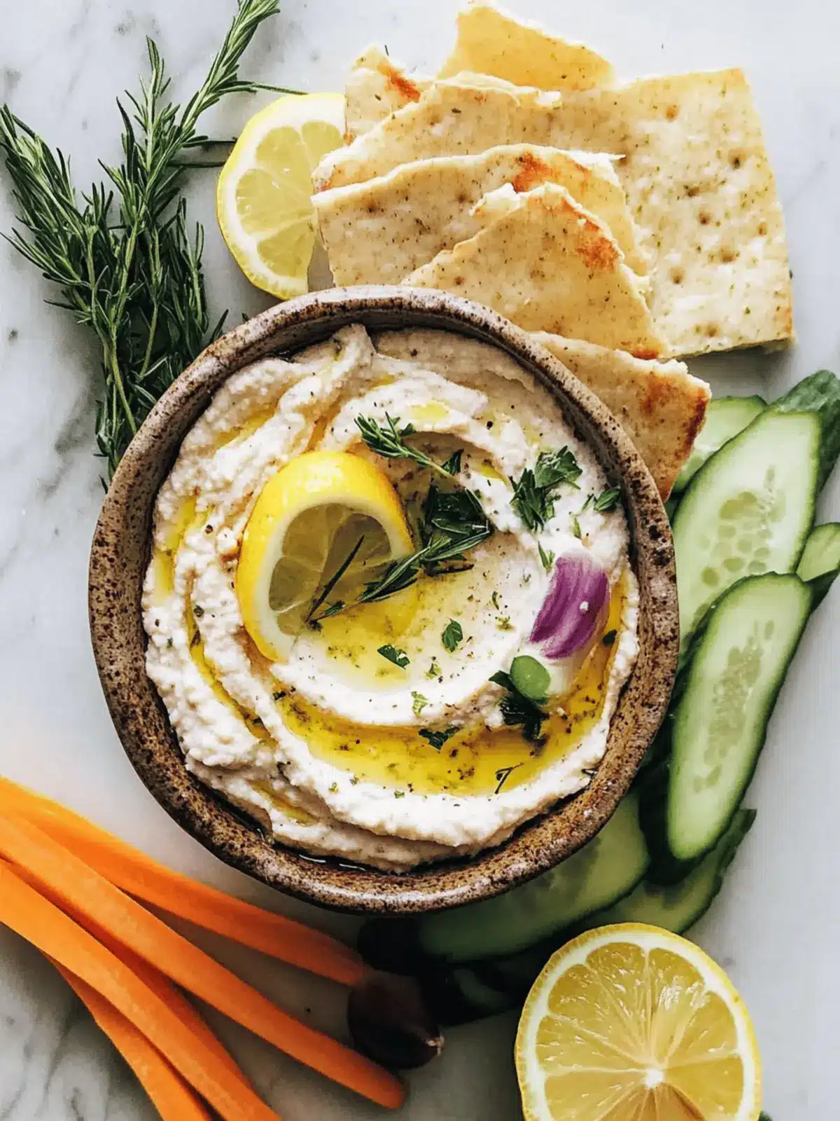 Zesty Lemon and Herb White Bean Dip Ready in 10 Minutes 3 Lemon and Herb White Bean Dip