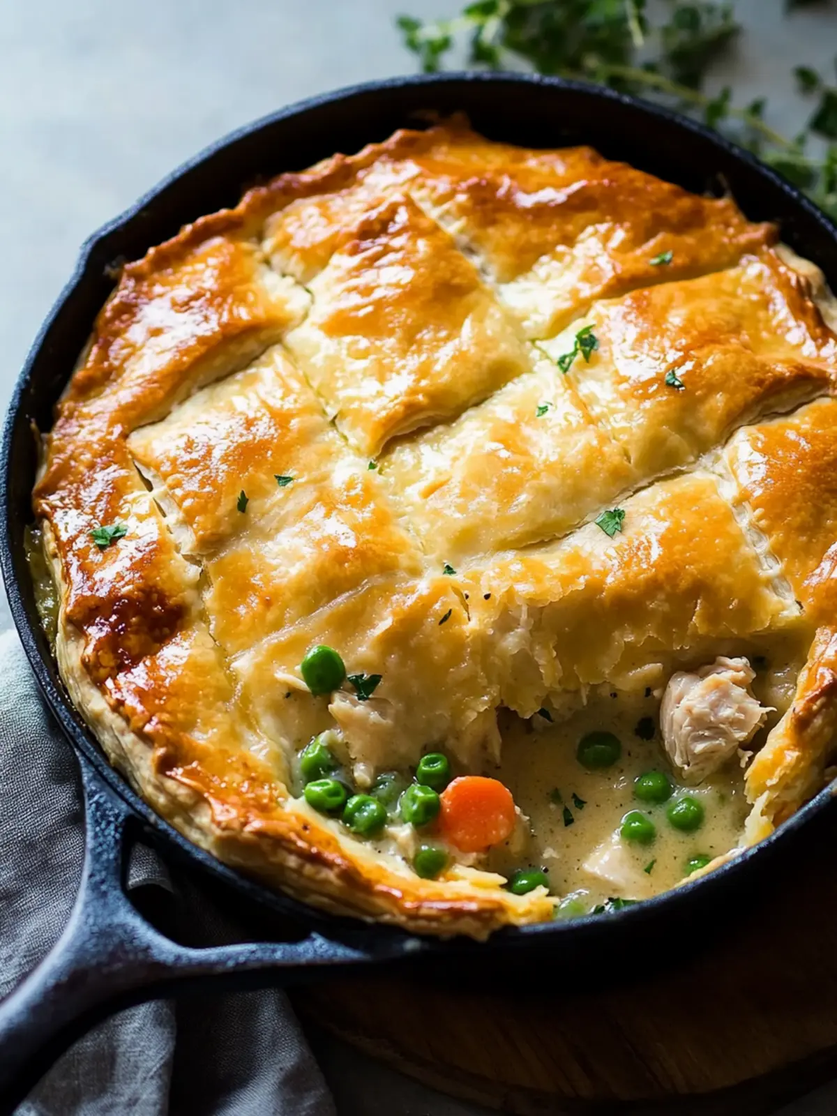 Skillet Chicken Pot Pie: Cozy Comfort in Every Bite 3 Skillet Chicken Pot Pie