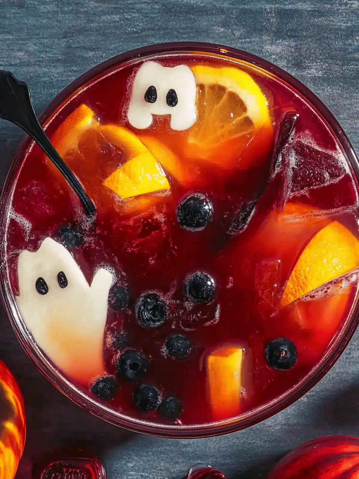 Spooky Halloween Sangria with Apple Ghosts for Festive Fun 3 Halloween Sangria