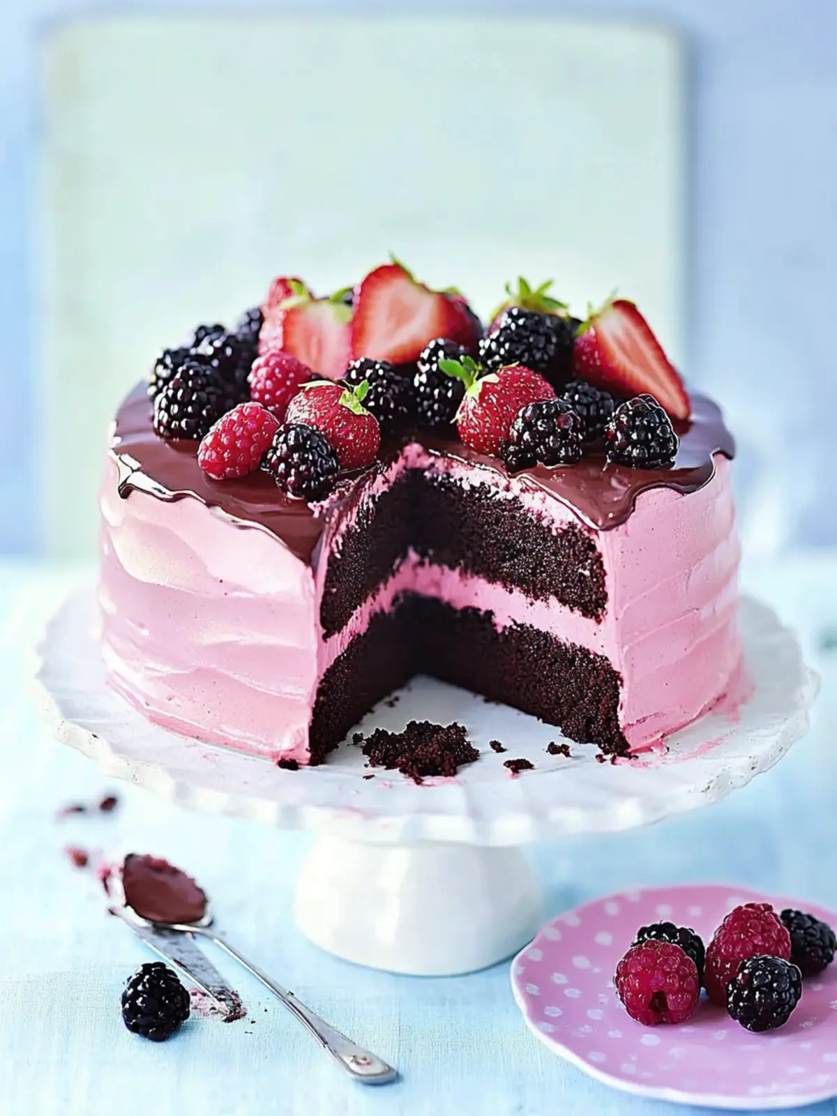 Irresistible Choco-Berry Surprise Cake for Valentine's Day Magic 2 Choco-Berry Surprise Cake- Valentine s Day desserts