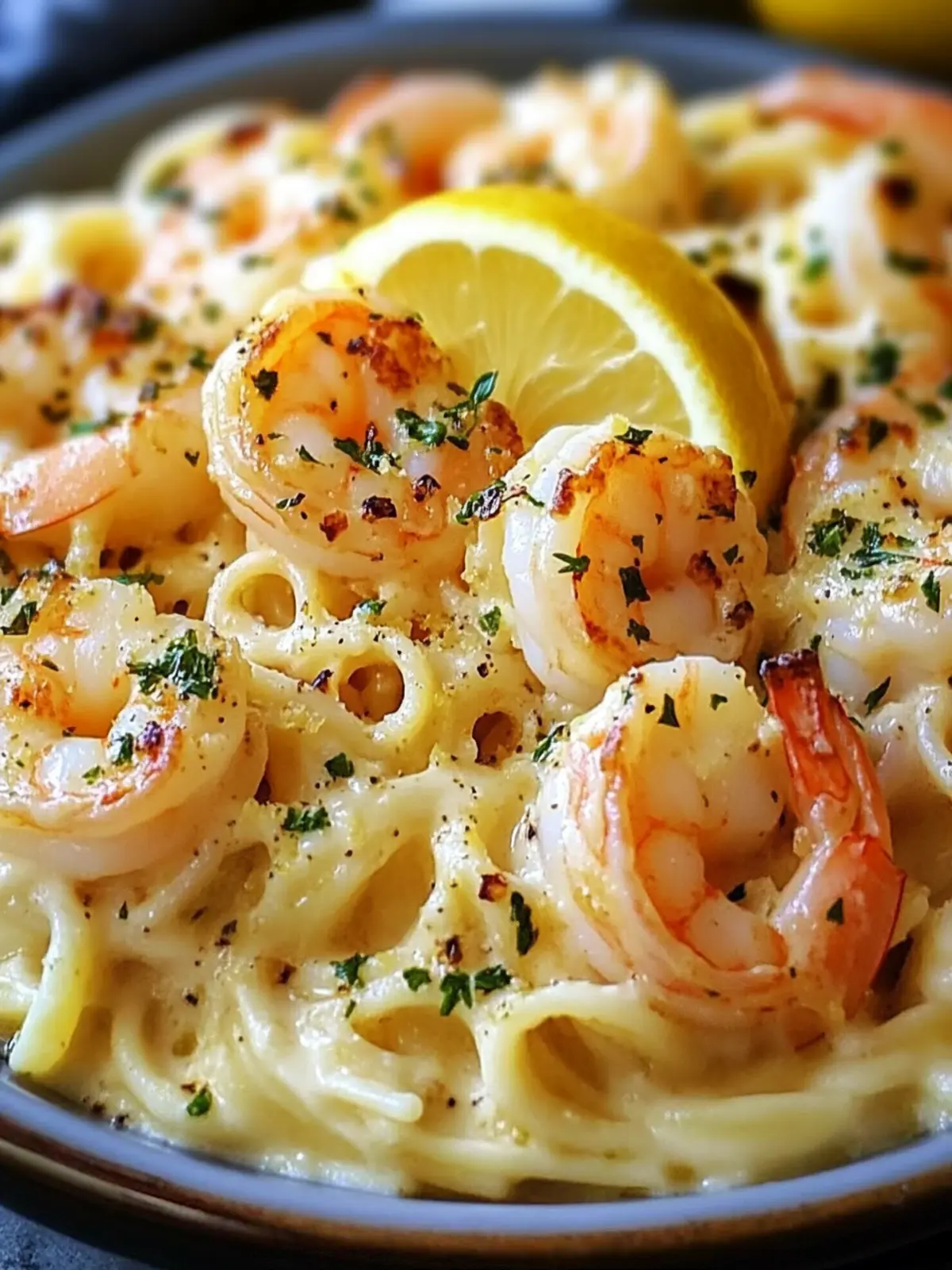 Creamy Baked Shrimp Pasta with Lemon Garlic Sauce in 30 Minutes 2 Creamy Baked Shrimp Pasta with Lemon Garlic Sauce