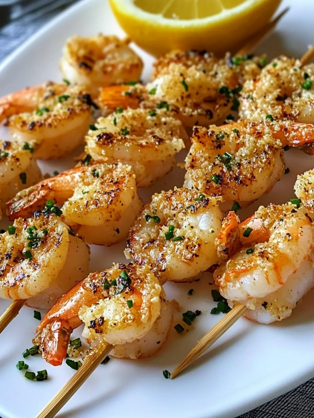 Garlic Parmesan Shrimp Skewers: A Zesty Appetizer Delight 4 Garlic Parmesan Shrimp Skewers