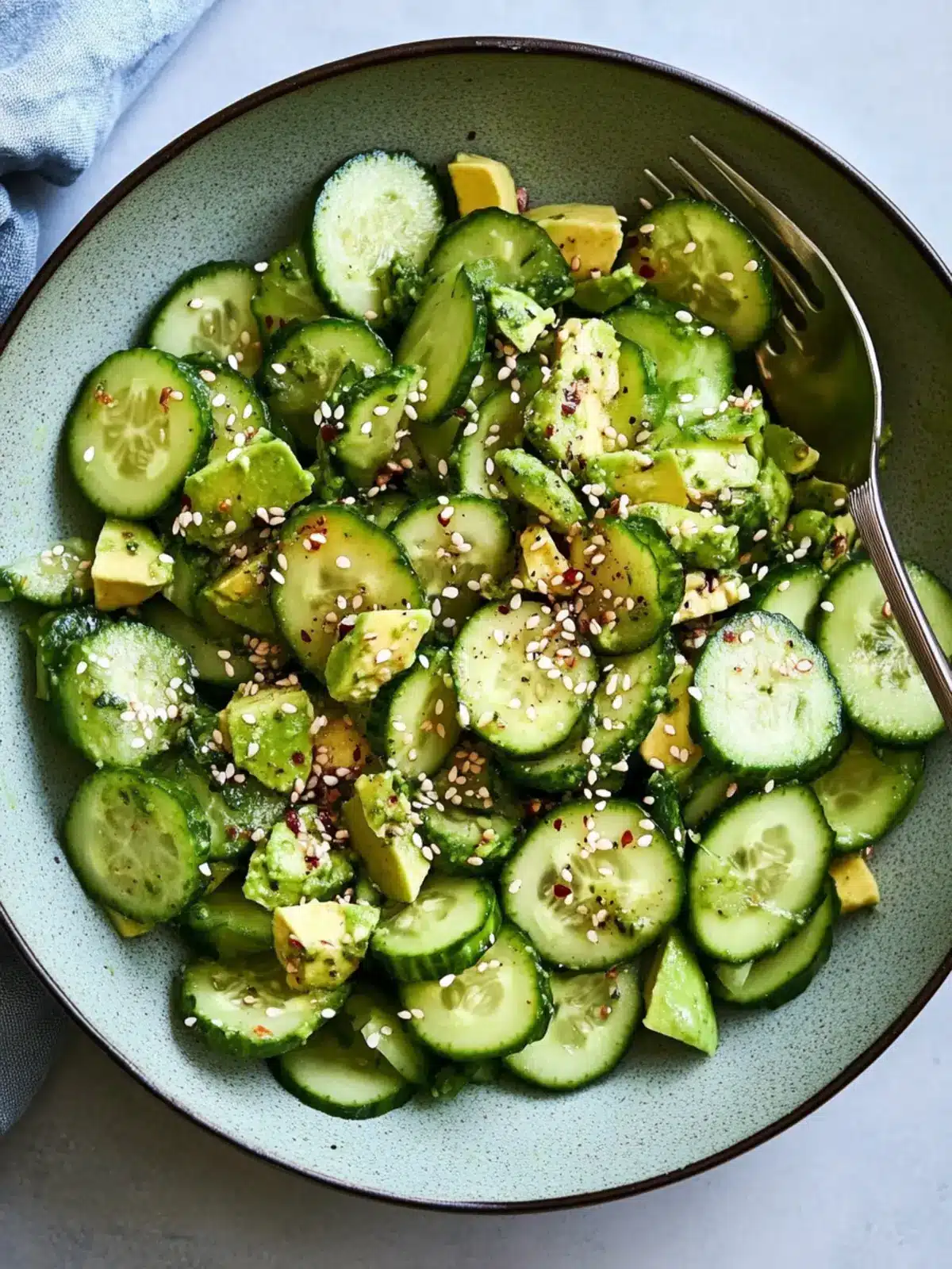 Sesame Cucumber and Avocado Salad: Refreshingly Easy Delight 4 Sesame Cucumber and Avocado Salad