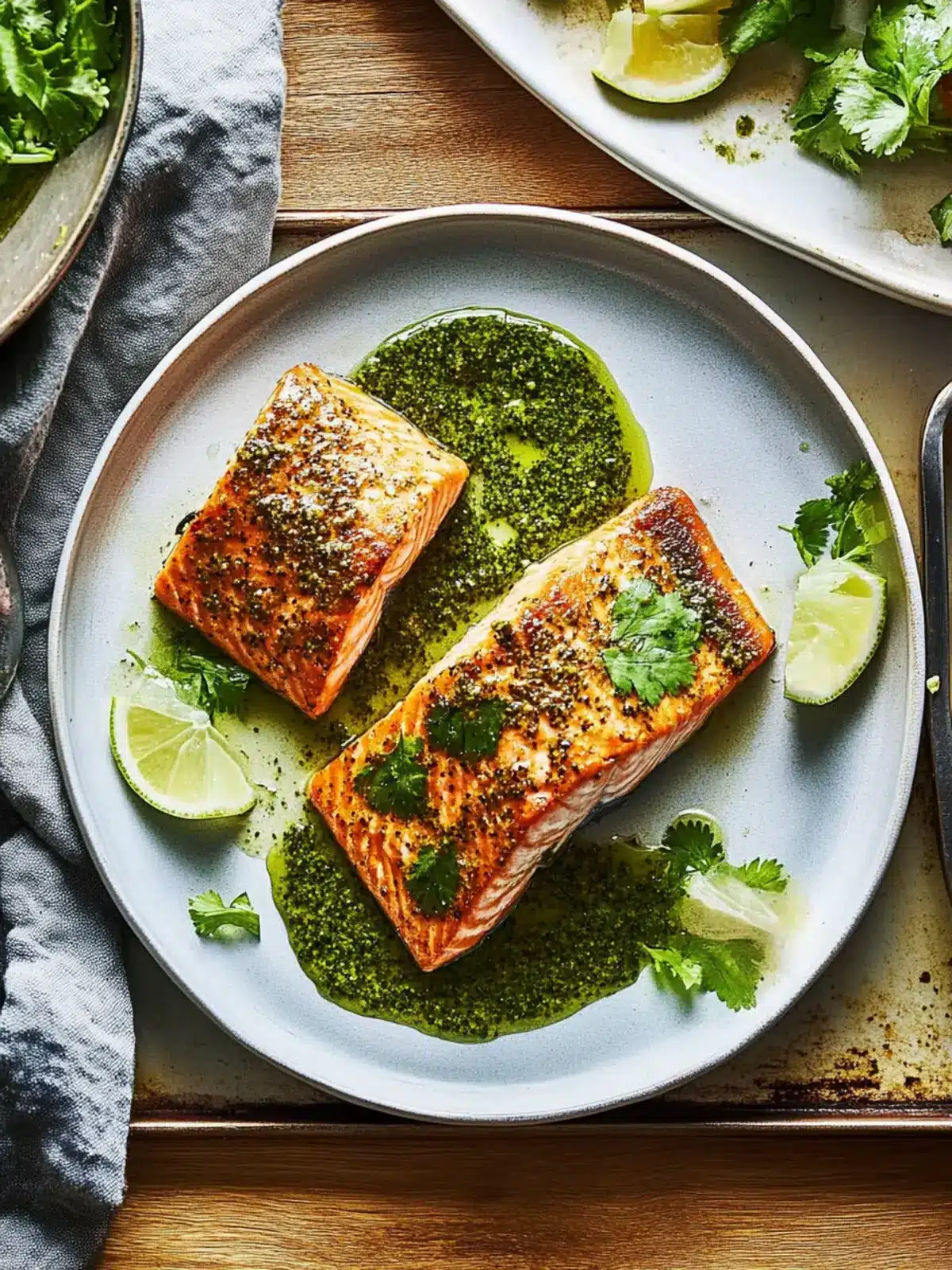 Cumin-Roasted Salmon with Cilantro Sauce for Flavor Lovers 4 Cumin-Roasted Salmon With Cilantro Sauce